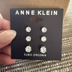 Anne Klein Cubic Zirconia Stud Earrings